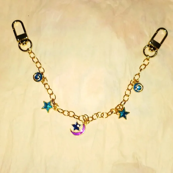 10.7 Inch Handbag Decorative Chain Short Handle Chain Extender Stars NWOT - Picture 1 of 4